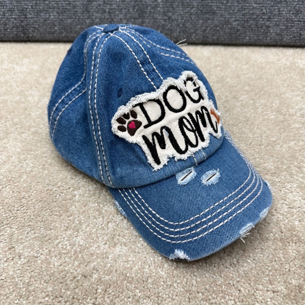 Kbethos vintage Dog Mom jean hat women's strapback adjustable